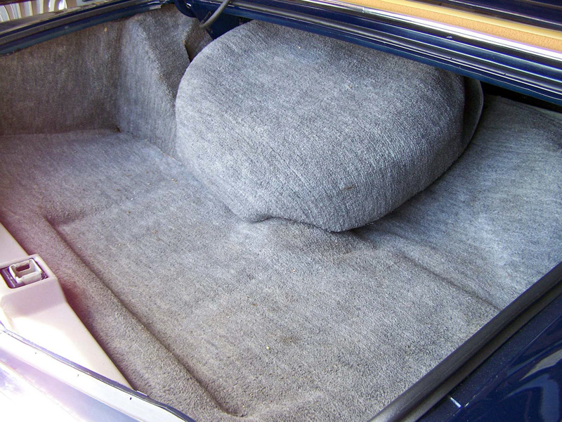 1977 Continental Mark V Bill Blass trunk carpeting