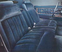 1977 Continenal Mark V velour interior - standard